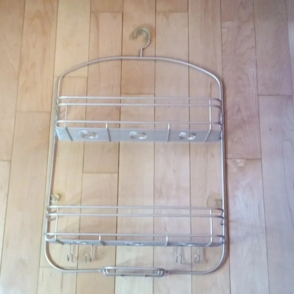 Brushed Nickel bathroom shower caddy
